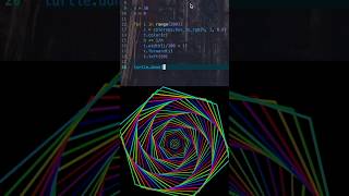 Colorful spiral design in Python / Graphics and coding / Turtle drawing tutorial #art #satisfying