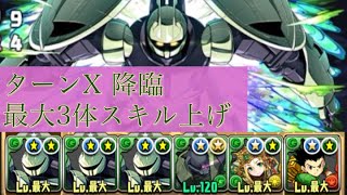 【最大3体】ターンXを木属性無効でスキル上げ【パズドラ/ガンダムコラボ】