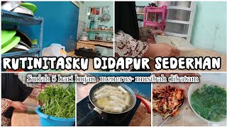 Masakan Rumahan | Rutinitasku didapur sederhan - aktivitas ibu rumah tangga saat hujan