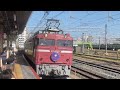 国鉄ef81 81＋e26系【カシオペア紀行 盛岡行き】 9011レ 警笛ならして尾久駅2番線通過シーン