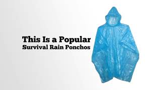 Emergency Disposable Rain Ponchos  with music