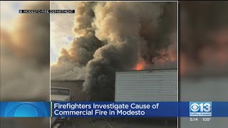 Firefighters Investigate Cause Of Commercial Fire In Modesto