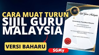 Cara Muat Turun Sijil Guru Malaysia Versi Baharu