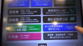 【休日お出かけパス】駅の指定席券売機で購入2017