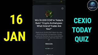 Cex.io Quiz Answers 16 January | Cex.io Daily Quiz | Cex io daily combo | Cex.io daily quiz answer