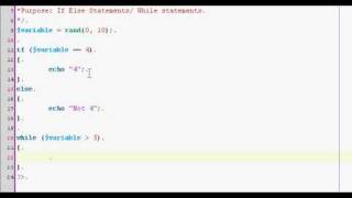 Learning the Basic's of PHP Programming - Tutorial 3