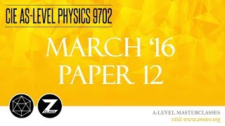 CIE AS Physics 9702 | M16 P12 | Solved Past Paper