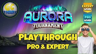 PRO \u0026 EXPERT Playthrough, Hole 1-9 - Aurora Tournament! *Golf Clash Guide*