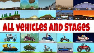 Hill climb racing All vehicles and Stages unlocked