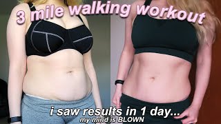 I did growwithjo's 3 MILE WALKING WORKOUT to LOSE BELLY FAT! *results in 24 hours OMG*