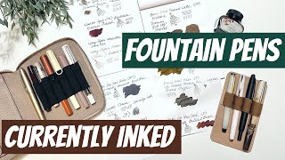 My Currently Inked Fountain Pen Collection November Diamine Inkvent colors \u0026 more! 2022