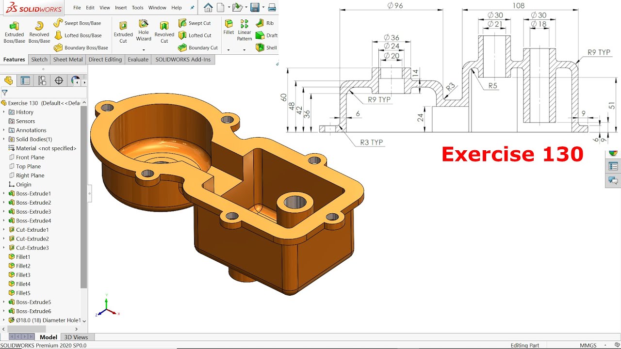 Solidworks Tutorial Exercise 130 Bank2home Solidworks Tutorial Exercise 130 Bank2home