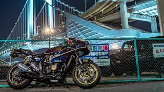 Kawasaki ZRX400-ll カスタム MID-KNIGHTモナカマフラー (ミッドナイトモナカ)