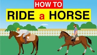 🐎 Learn How to Ride a Horse 🏇 for Beginners in Just 3 Minutes : Horse Riding Tutorial 🐴