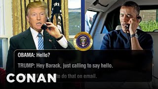 Trump Calls Obama To Discuss The Oscars & More | CONAN on TBS