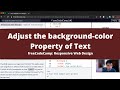 Adjust the background color Property of Text (Applied Visual Design) freeCodeCamp tutorial