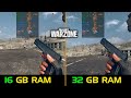 Call of Duty: Warzone 16GB RAM vs 32GB RAM