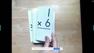 Multiplication flash card review - say the product out loud!