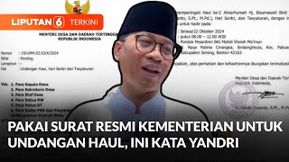 Dikritik Mahfud MD Karena Pakai Surat Resmi untuk Undangan Haul, Begini Jawab Yandri Susanto PAN