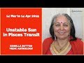 Unstable Sun in Pisces Transit: Komilla Sutton Vedic Astrology