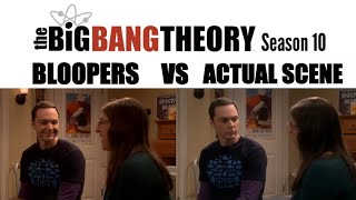 The Big Bang Theory Season 10 | Bloopers vs Actual Scene