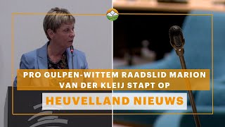 Heuvelland Nieuws: PRO Gulpen-Wittem raadslid Marion van der Kleij stapt op