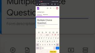 How To Create Google Form || How To Create MCQ Type Questions Form || Part 1