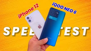 iQOO Neo 6 vs iPhone 12 Speed Test Comparison - I Didn't Expect this RESULTS😱   #shorts