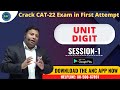 🛑LIVE || Unit Digit 1 || CAT || ANIL NAIR || Download ANC App || Shortcuts, Concepts, Tricks