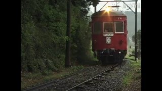 名鉄　谷汲線③　稲富駅、北野畑駅　最後の春の夕昏に走るモ750形　　 2001 DV512