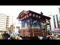 青梅大祭２０２３年５月３日 日向和田町 駅前ロータリーにて木槍りで山車の競演を締めてました！東京都青梅市