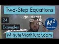 Two Step Equations | 24 Examples