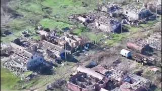 Mykolaivka - XX.02.2025. A Drone Flies Over The Abandoned Village Of Mykolaivka, Kherson Oblast.