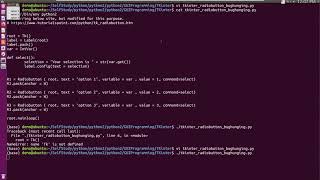python2 gui tkinter radiobutton, bug hunting Traceback most recent call last