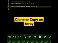 clone or copy an array | javascript tutorial #shorts #html #javascript