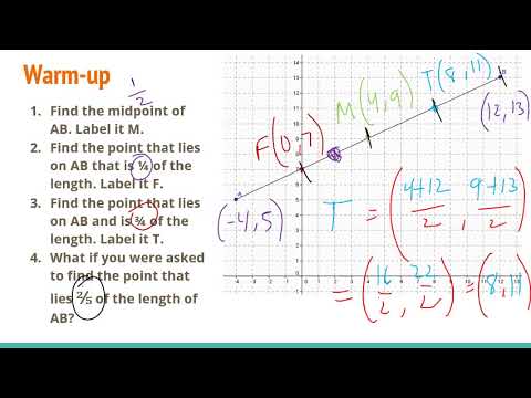 Partitioning A Directed Line Segment Part 1_Distance Learning - YouTube