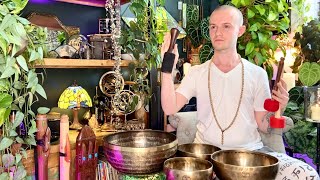 Tibetan Singing Bowls Meditation - Inner Peace & Harmony Ambient Music - Stress Relief Sound Healing