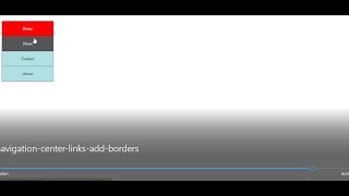 CSS-HTML-navigation center links add borders