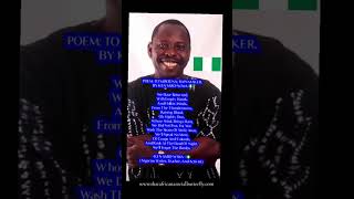 Poem: Sarogna; Rainmaker, By Ken Saro-Wiwa 🇳🇬 #Shorts #Arnold #TamronHall #BabyMaga #NickyJam