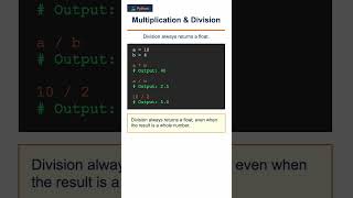 Python Arithmetic Operators Explained #python #shorts #pythonoperators #pythonprogramming #coding