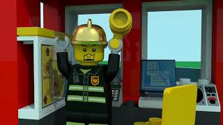 Svens House on Fire!!! LEGO City Firestation Cartoon for Children, Kids