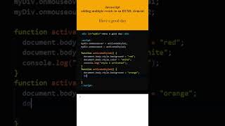 Javascript, adding multiple events to an HTML element