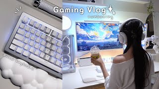 Game Vlog | 게임하는 집순이 24시간 밀착🎮 편의점 음식으로 생활하고🍱하루종일 게임하기🫠 | 글로리어스 GMMK3 PRO HE 언박싱⌨️