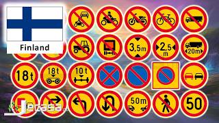 Prohibitory Traffic-Road Signs in Finland (Helsinki, Tampere, Turku, Oulu, Jyväskylä) | English