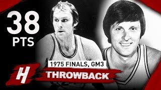 Warriors Legend Rick Barry Full Game 3 Highlights vs Bullets (1975 NBA Finals) - 38 Pts, 6 Ast!