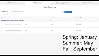 [Updated] Application Step 2: Program Selected