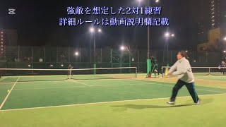 強敵を想定した2対1練習:Tennis Practice