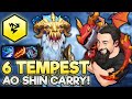 6 Tempest - Ao Shin Carry!! | TFT Uncharted Realms | Teamfight Tactics