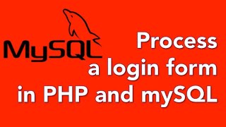 05 Create a login form for a PHP and mySQL app