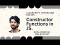 constructor function explained in malayalam | javascript interview topics | js functions | part 1